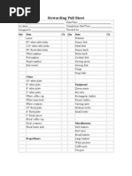 Stewarding Pull Sheet