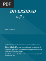 Diversidad Alfa, Beta y Gamma