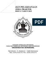 Pedoman Pelaksanaan Kerja Praktek Edisi 11 Tahun 2015 Jurusan Teknologi Informasi Fakultas Teknologi Informasi Dan Komunikasi Universitas Semarang