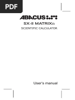 ABACUS SX-II MATRIXn Manual