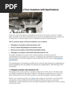 4 Types of Duct Insulations