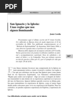 San Ignacio y La Iglesia. Unas Reglas Que Nos Siguen Iluminando", Jesús Corella S.J