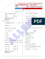 2907 Mathematics Paper With Solution Evening