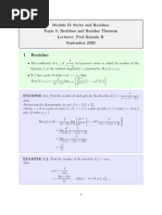 Residues and Cauchy's Residue Theorem