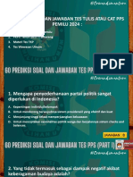 60 Prediksi Soal Dan Jawaban Tes PPS Pemilu 2024 (Part 1) Ekslusive