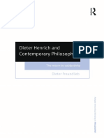 Dieter Henrich and Contemporary Philosophy The Return To Subjectivity by Dieter Freundlieb