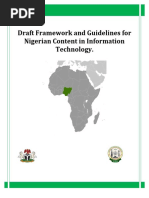 Draft Framework and Guidelines For Nigerian Content in Information Technology.