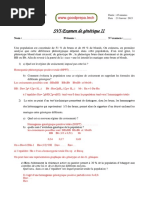 Corrigé D - Examen de Génétique SV5-2015