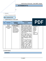 4° Grado - Actividad Del Dia 07 de Junio