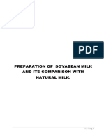 Preparation of Soyabean Milk and Its Comparison With Natural Milk