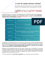 A Revolução e A Crise Do Antigo Sistema Colonial