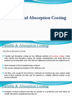 Variable and Absorption Costing