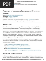 Treatment of Menopausal Symptoms With Hormone Therapy - UpToDate