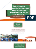 Penyesuaian Pembelajaran Dengan Kebutuhan Dan Karakteristik Murid SD