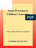 Social Processes in Children's Learning: Paul Light and Karen Littleton