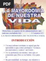 LECCION 28 MAYORDOMÍA. DE NUESTRA VIDA Diapositivas 1