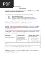 Thesis Statements 1984