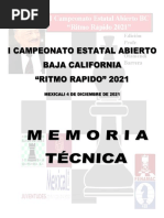 MEMORIA TÉCNICA I Campeonato Estatal Abierto BC Ritmo Rápido 2021