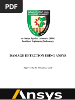 Damage Detection Using Ansys نهائي