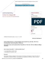 Datos Normativos y Propiedades Psicométricas Del SCL-90-R en Estudiantes Universitarios Chilenos