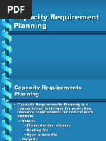 Capacity Requirement Planning