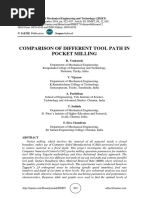 Comparison of Different Tool Path in Pocket Milling