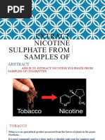 Extract Nicotine Sulphate From Samples of Cigarette