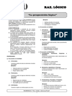 R.L. (01) La Proposición Lógica - REPASO