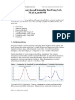 Univariate Analysis and Normality Test Using SAS, Stata, and Spss