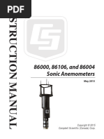 86000, 86106, and 86004 Sonic Anemometers: Campbell Scientific (Canada) Corp