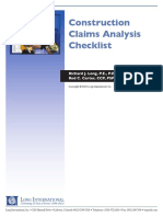 Construction Claims Analysis Checklist