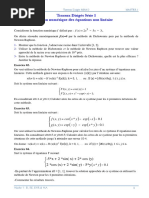 Travaux Dirigés Série 1 Partie 1: Résolution Numérique Des Équations Non Linéaire