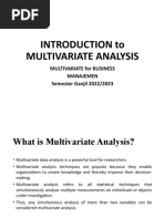 01 - Multivariate - Introduction To Multivariate Analysis