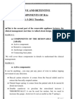 Active and Retentive Components of Ras 1-3-2011 Tuesday