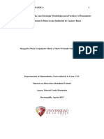 Cartilla Didáctica Mar-Mar, Una Estrategia Metodológica para Fortalecer El Pensamiento Aleatorio y Sistema de Datos en Una Institución de Carácter Rural