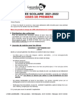 Circulaire Lycée Rentrée 2021 Des Premières