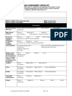 Appendix 8 Road Assessment Checklist