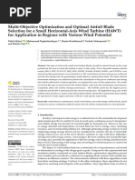 2022 Multi-Objective Optimization and Optimal Airfoil Blade Selection For A Small Horizontal-Axis Wind Turbine (HAWT)