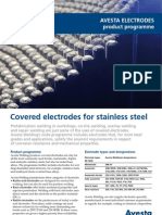 Covered Electrodes For Stainless Steel: Avesta Electrodes Product Programme