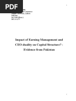 Thesis - Impact of Earning Management and CEO-Duality On Capital Structure