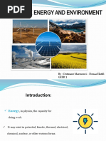 Renewable Energy and Environment