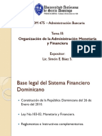 Organización de La Administración Monetaria y Financiera