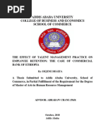 The Effect of Talent Management Practice On Employee Retention The Case of Commercial Bank of Ethiopia