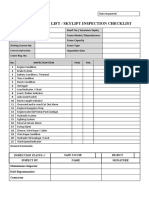 Crane, Aerial Lift, Skylift Inspection Checklist