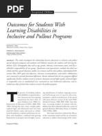 Outcomes For Students With Learning Disabilities in Inclusive and Pullout Programs