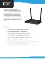 N1 - AC1200 Wireless Dual Band Gigabit Router - Datasheet