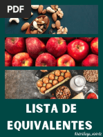 Lista de Alimentos Equivalentes