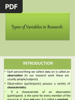 Types of Variables Grade 7