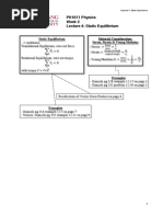 Lecture 4 - Static Equilibrium