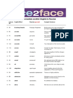 Face2face Upper Intermediate Russian Wordlist